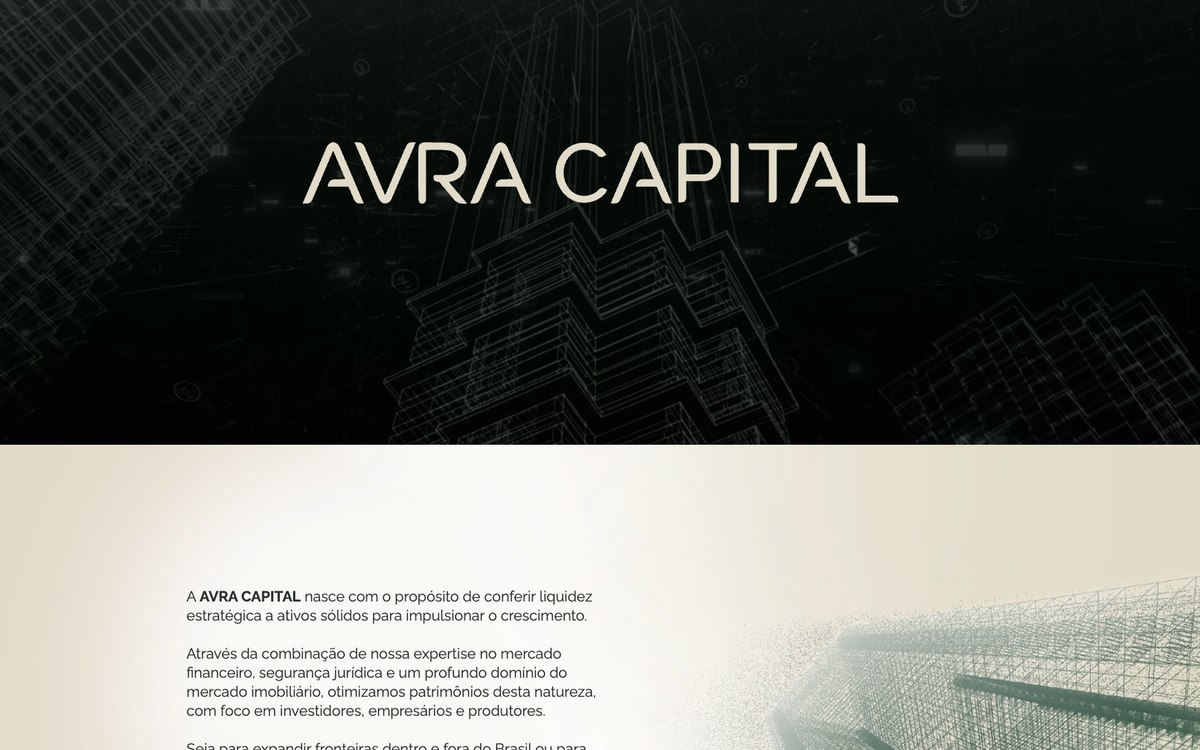Site da Avra Capital
